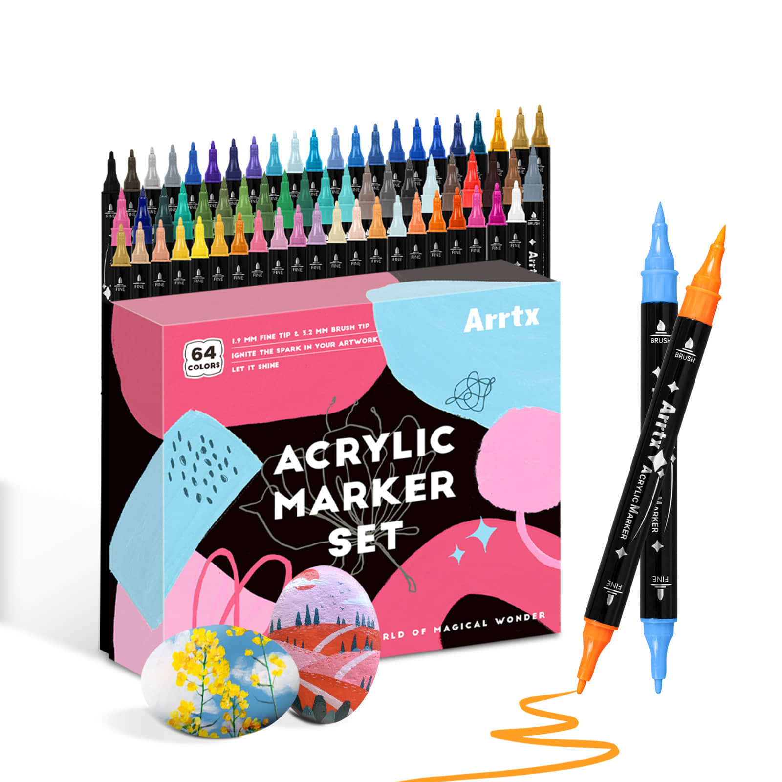 Copic Marker Classic - Arrtx 64 색 아크릴 페인트 펜,