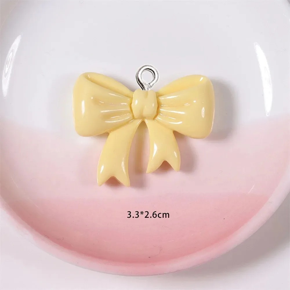 10 조각 캔디 컬러 보우 수지 참 수제 장식품 여성  - Resin Craft Ideas 리뷰 및 가격