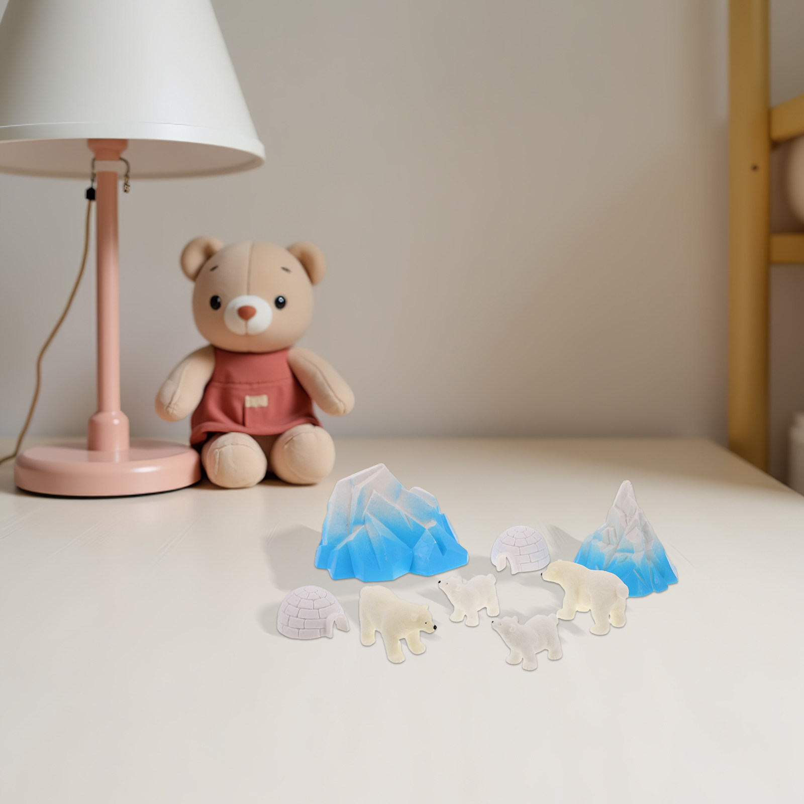 8개 미니 레진 북극곰 북극 디오라마 얼음 눈 집, 아 - Resin Crafts 리뷰 및 가격