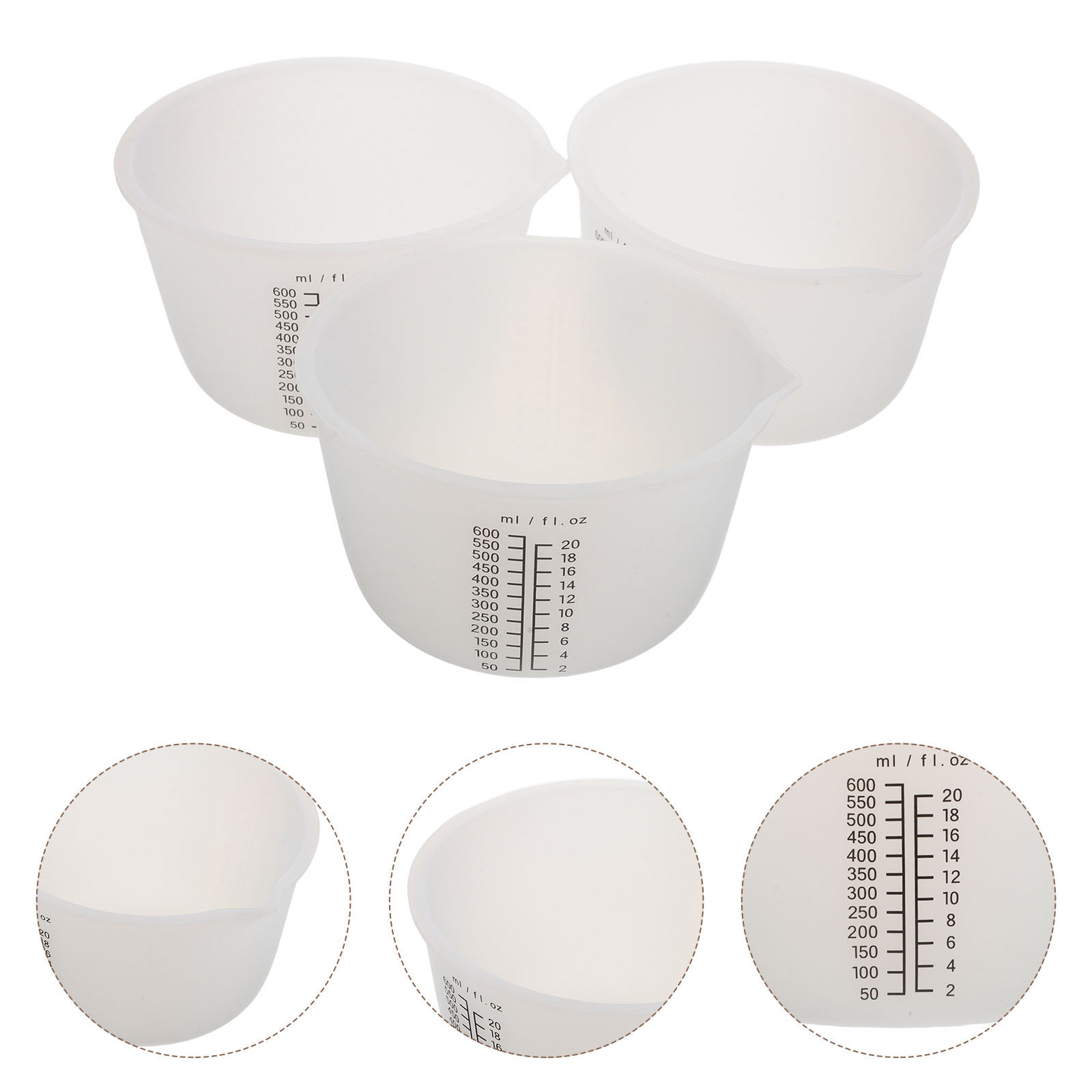3Pcs 실리콘 수지 주입 컵 600Ml 크리스탈 수지 - Mixing Cup Silicone 리뷰 및 가격
