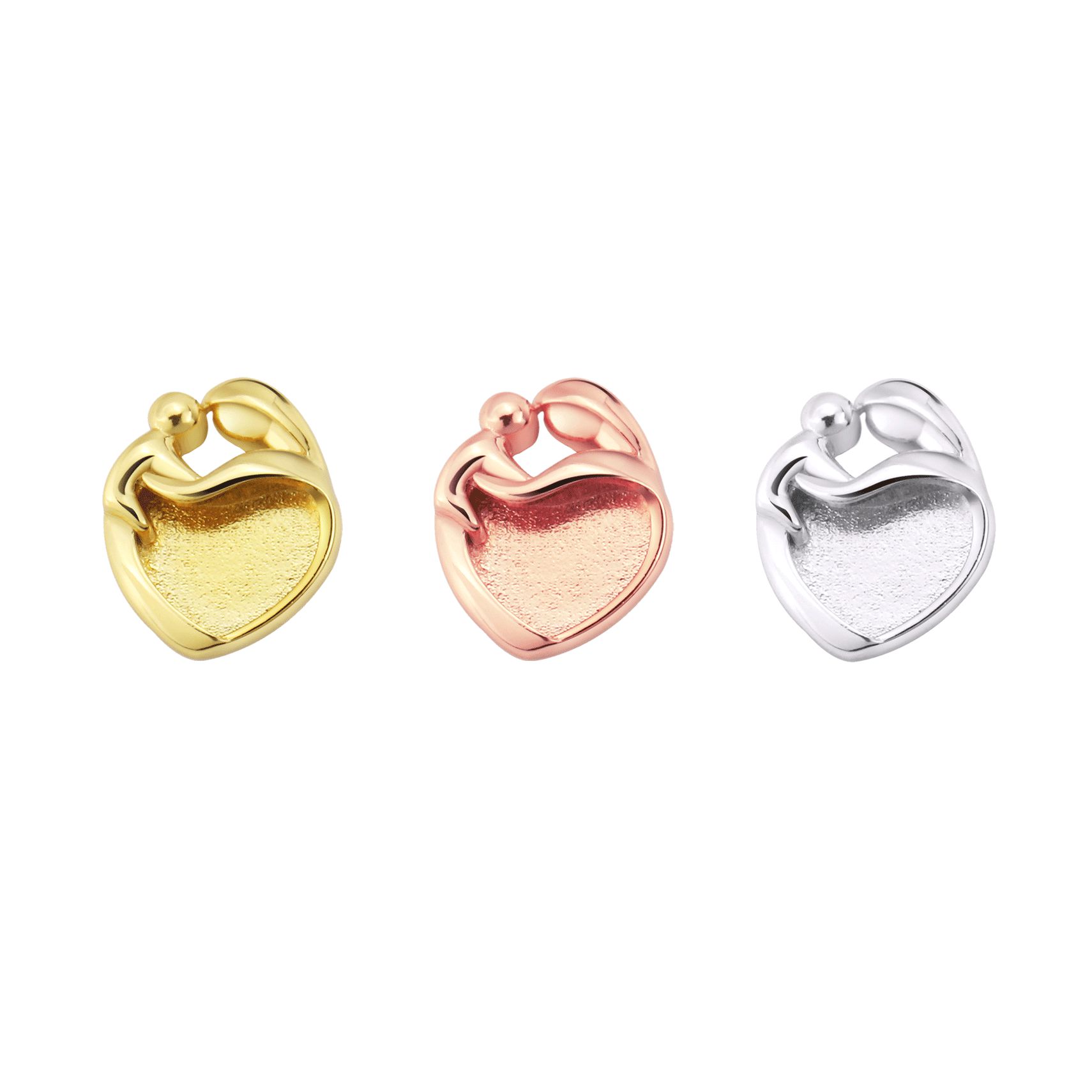 9MM 하트 베젤 세팅 엄마 아기 사랑을 위한 모유 레 - Bezels Set Pendant 리뷰 및 가격