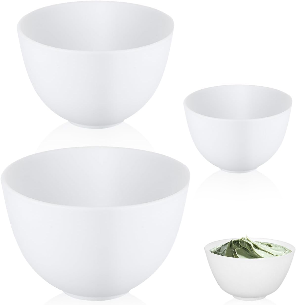 3개/세트 실리콘 볼 화이트 페이스 마스크 믹싱 볼 세 - Mixing Cup Silicone 리뷰 및 가격