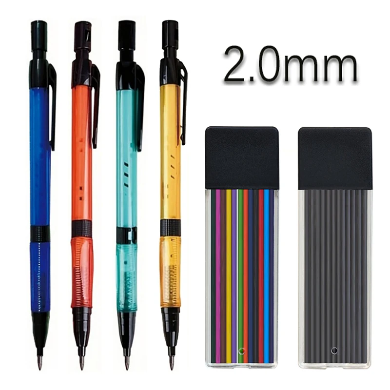 4 가지 색상 2.0mm 기계식 연필은 연필 깎이와 함 - Staedtler Pencil Lumocolor 리뷰 및 가격