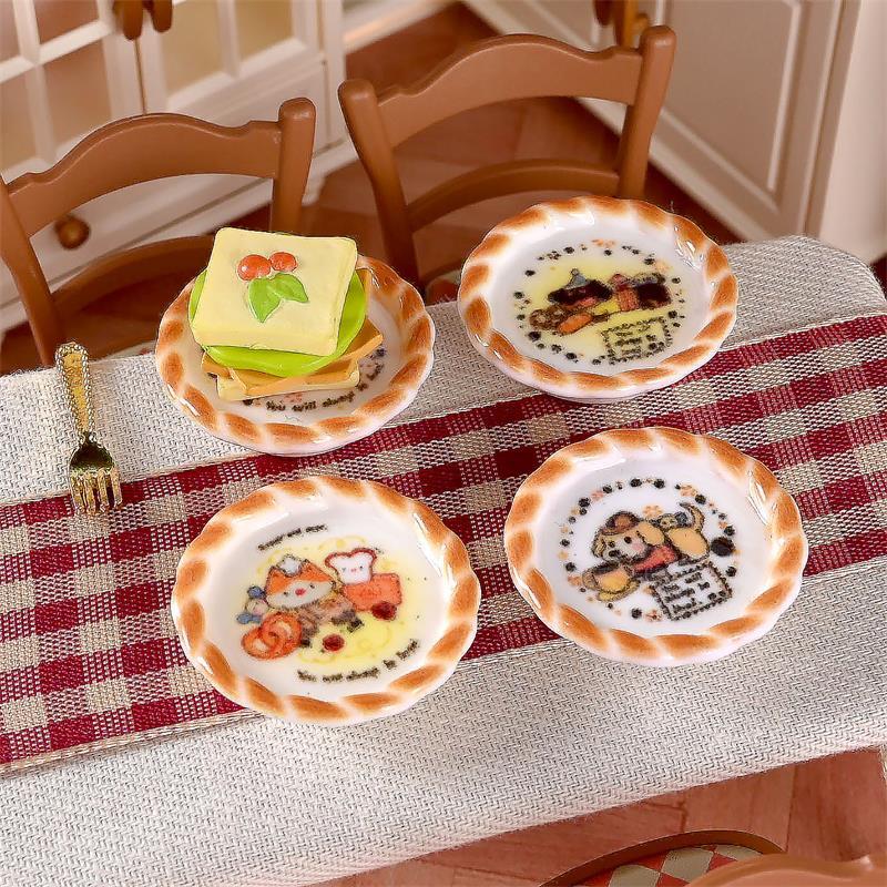 10개 세트 인형집 미니어처 강아지 프린트 빵 팬 모델 - Resin Craft Kit 리뷰 및 가격