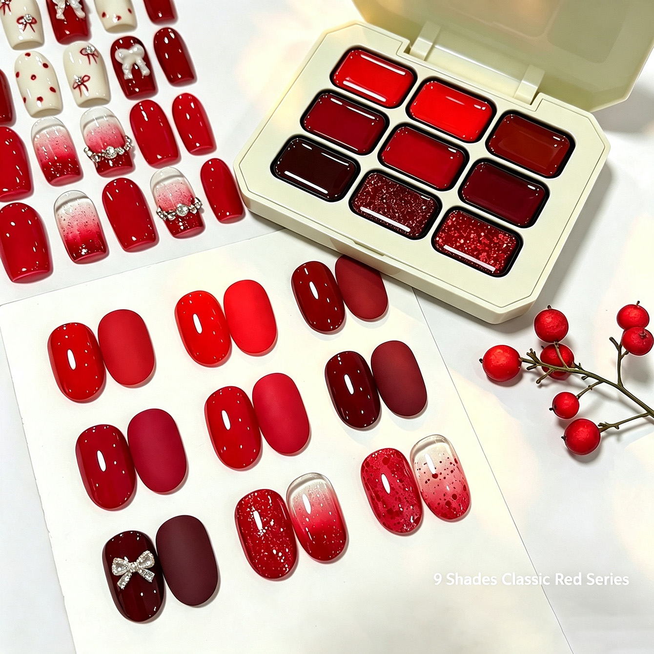 9가지 색상 클래식 레드 솔리드 네일 젤 팻팻 젤, 크 - Resin Glitter Pack 리뷰 및 가격