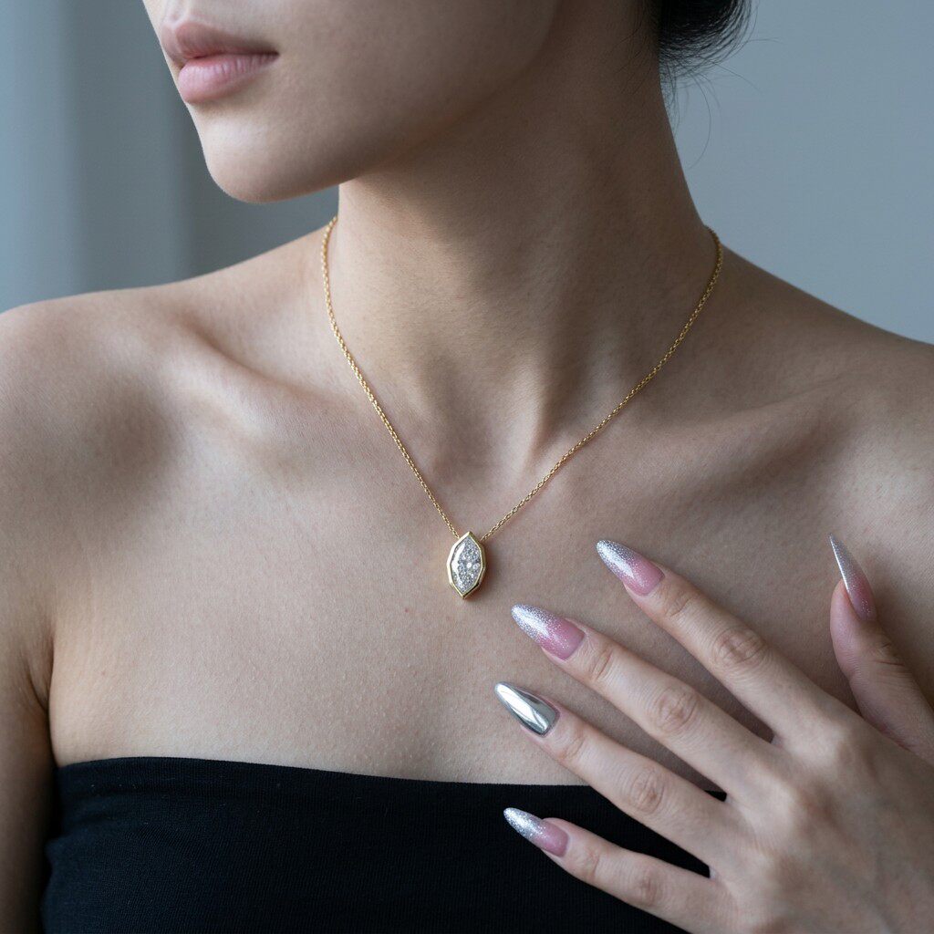 3캐럿 베젤 세팅 마르퀴즈 컷 모이사나이트 펜던트 목걸 - Bezels Set Pendant 리뷰 및 가격