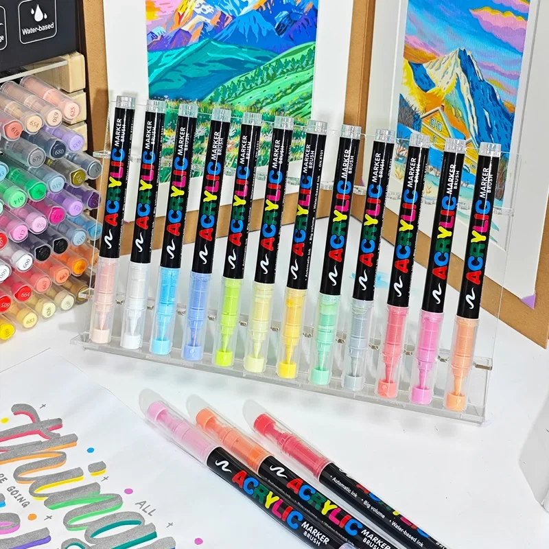 12-120 색상 아크릴 페인트 펜 마커 브러시 팁 페 - Copic Marker Classic 리뷰 및 가격