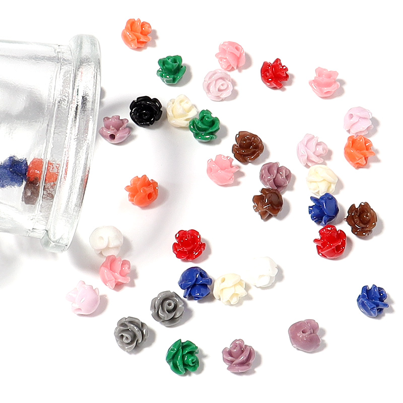 30pcs 수 지 모조 산호 꽃 구슬 6mm 여러 가지 - Flower Preservation Resin 리뷰 및 가격