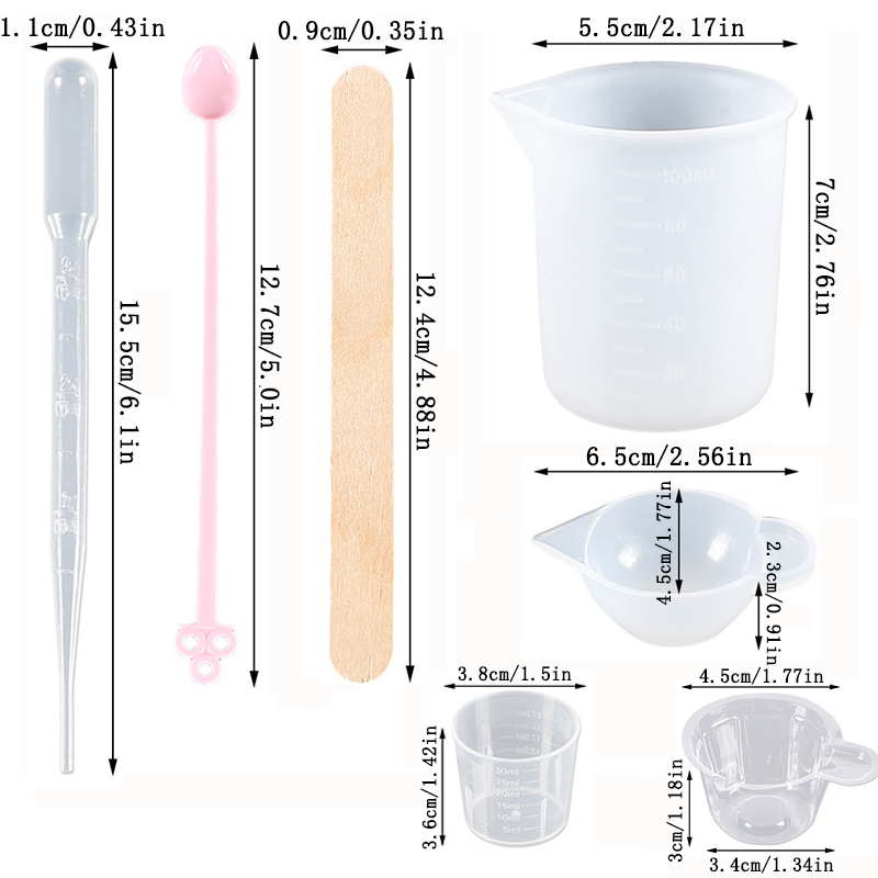 UV 에폭시 레진 주조 도구 키트, 계량컵, 드롭퍼 포 - Mixing Cup Silicone 리뷰 및 가격