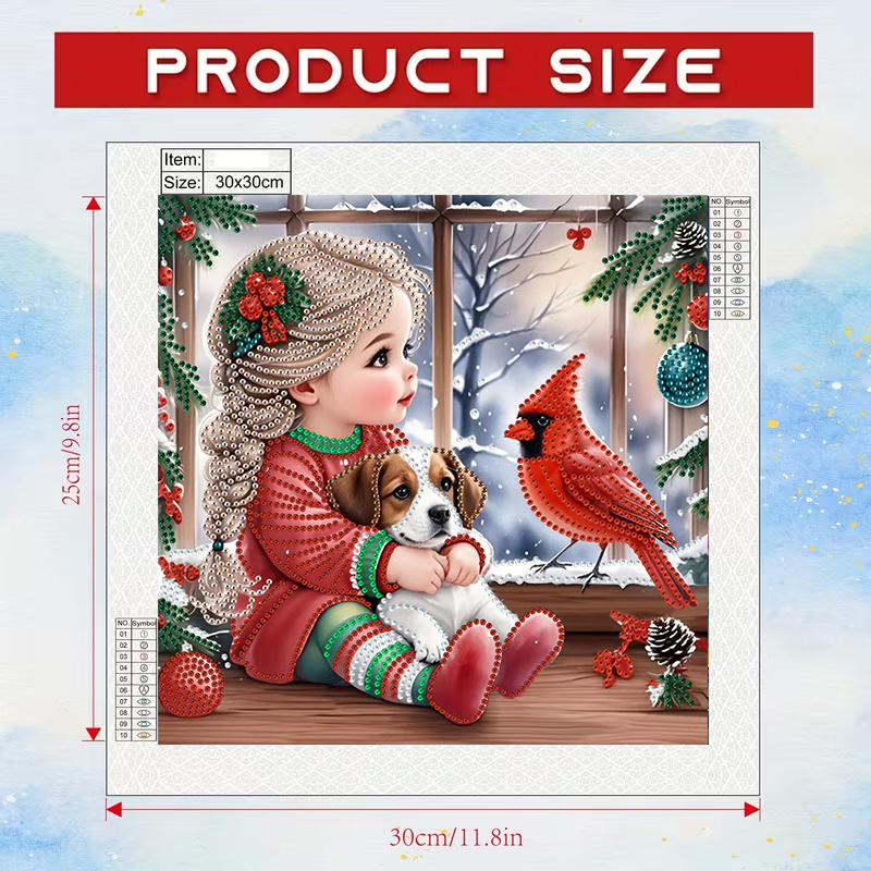 겨울 소녀와 강아지 다이아몬드 페인팅 DIY 세트 (라 - Resin Craft Kit 리뷰 및 가격