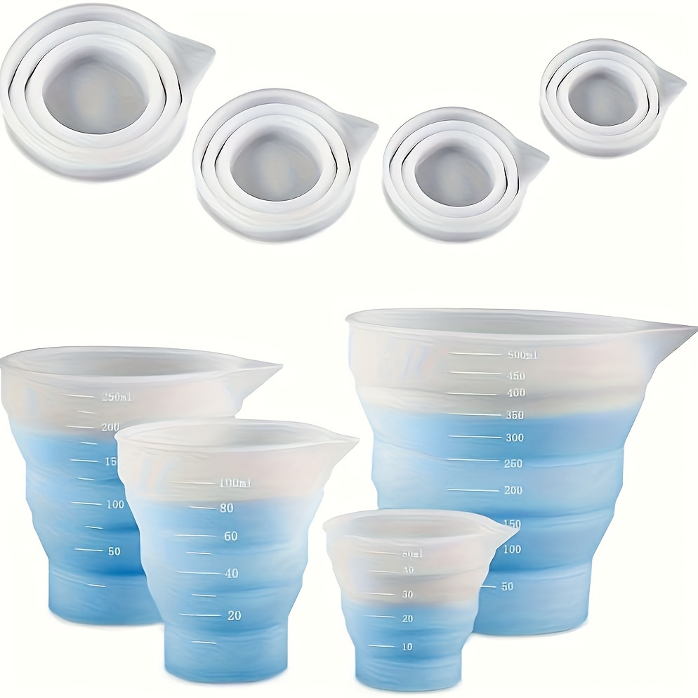 50-500ml 접이식 실리콘 측정 컵 다중 사양 휴대 - Mixing Cup Silicone 리뷰 및 가격