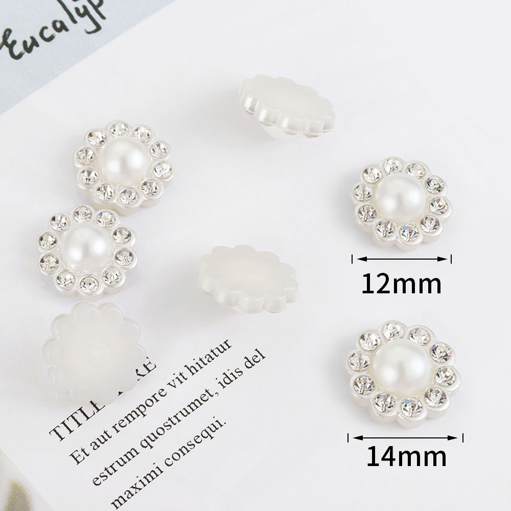 50pcs 화이트 플랫 모조 진주 수지 진주 꽃 패치  - Flower Preservation Resin 리뷰 및 가격