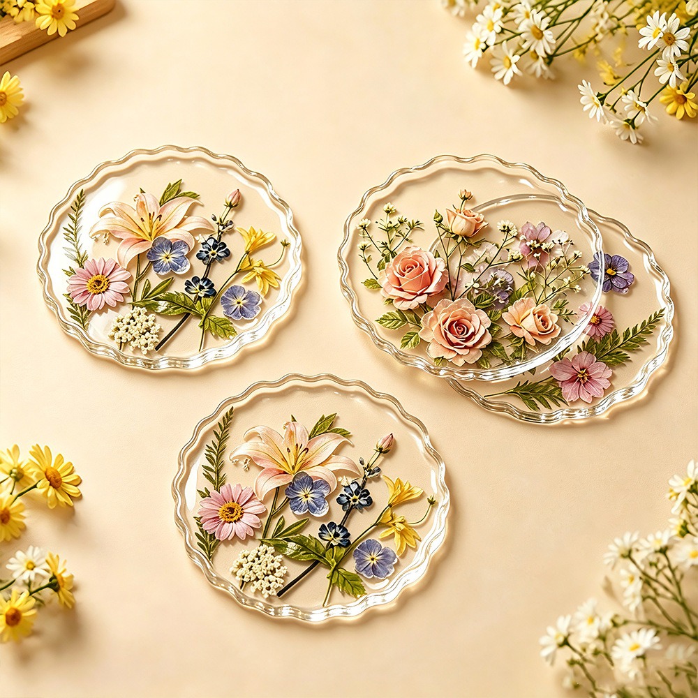 S0325 DIY 크리스탈 에폭시 레진 코스터 실리콘  - Flower Preservation Resin 리뷰 및 가격