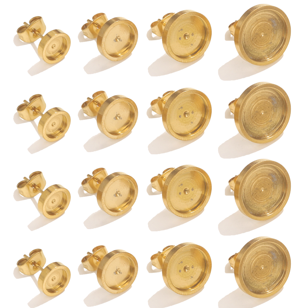 10pcs 스테인레스 스틸 골드 귀걸이 스터드 백 카보 - Resin Craft Kit 리뷰 및 가격